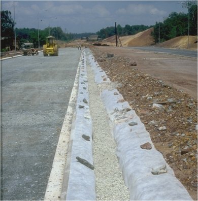 TYPAR geotextile used in a French Drain