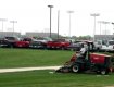 Grass parking lot using TYPAR GrassProtecta grass reinforcement mesh